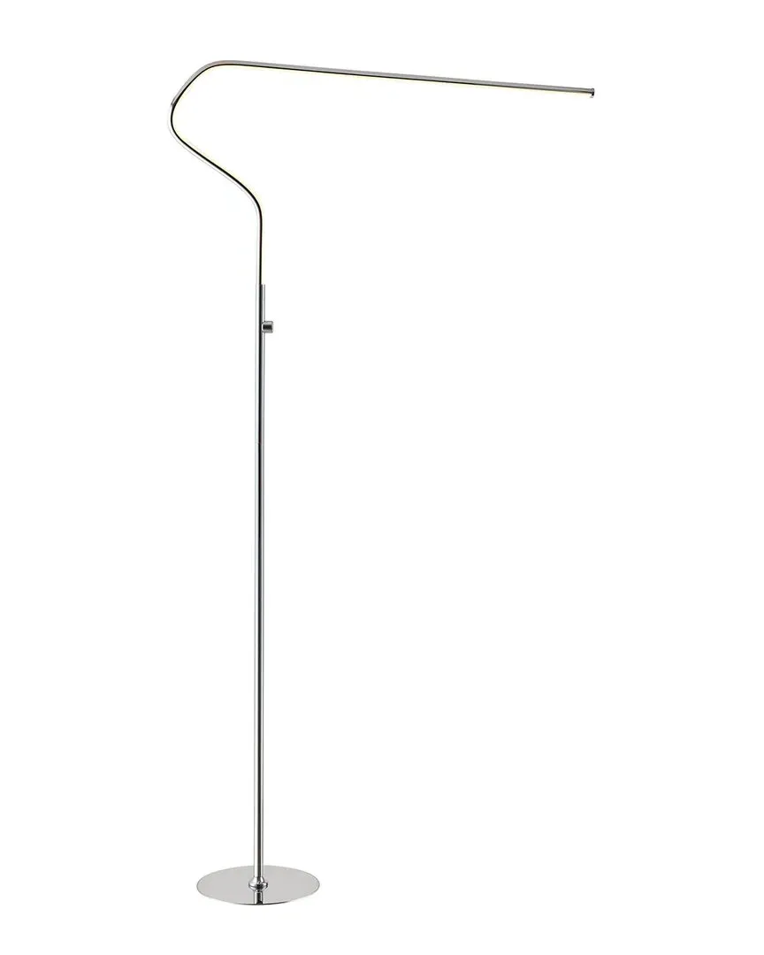 Julian 65in Integrated LED Floor Lamp - Chrome, Metal