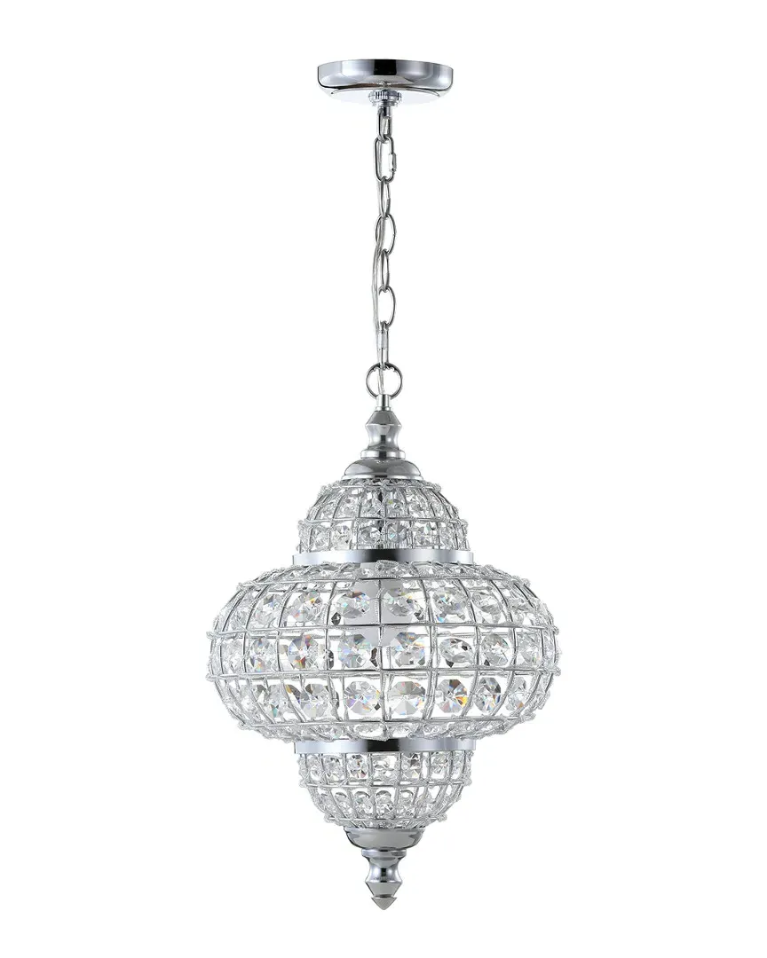 Juliette 12in Crystal LED Chandelier Pendant - Chrome image