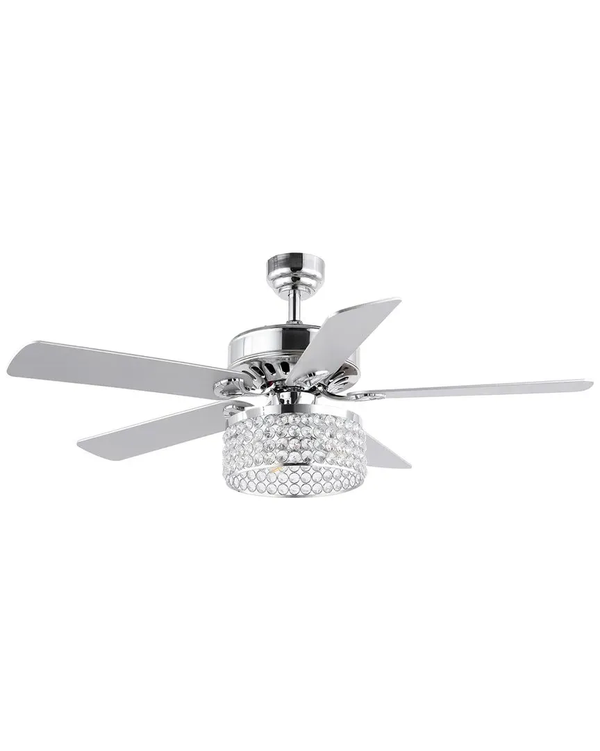 Kristie 3-Light LED Ceiling Fan - Chrome, Crystal image