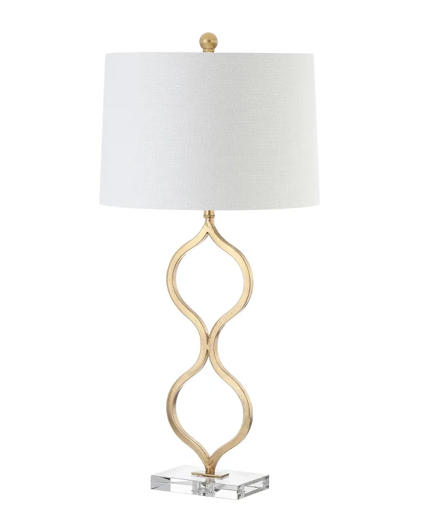 Levi 31.5in Metal Crystal LED Table Lamp - Gold Leaf image