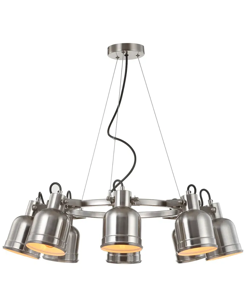 Liam 8-Light Metal LED Pendant Chandelier - Nickel image