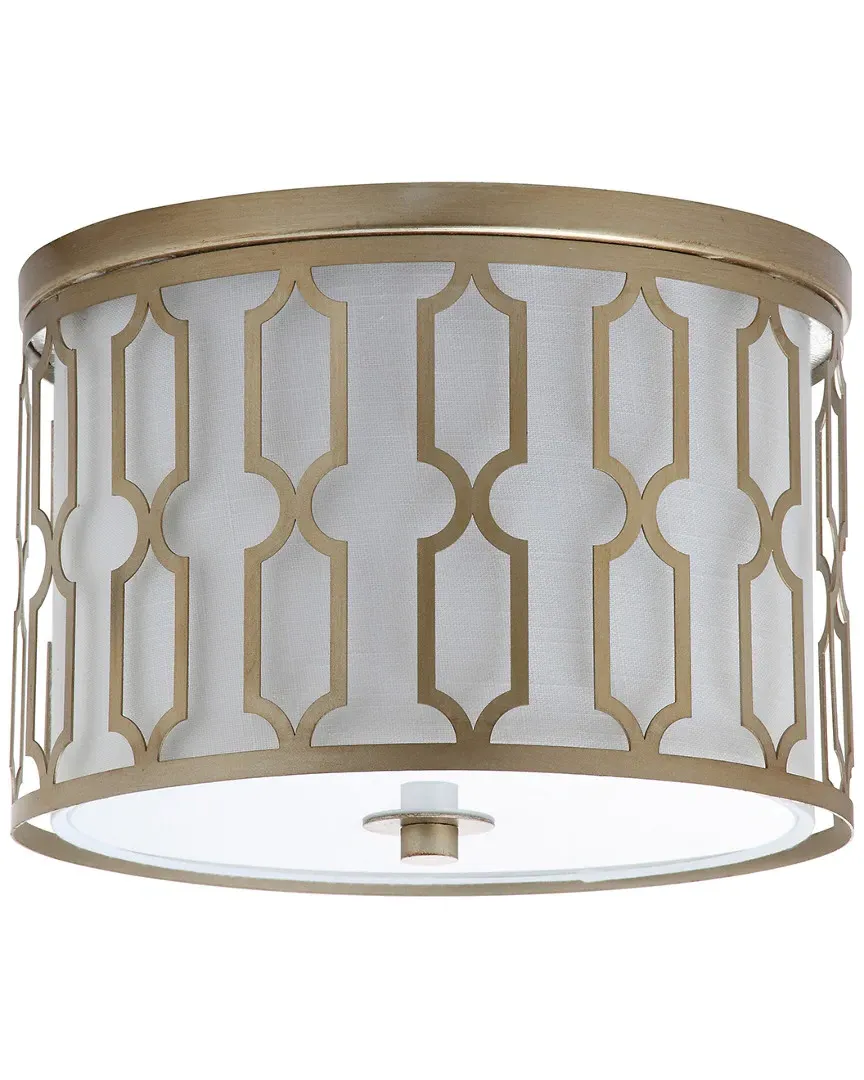 Link 2-Light Flush Mount Ceiling Light - Soft Gold, Metal image