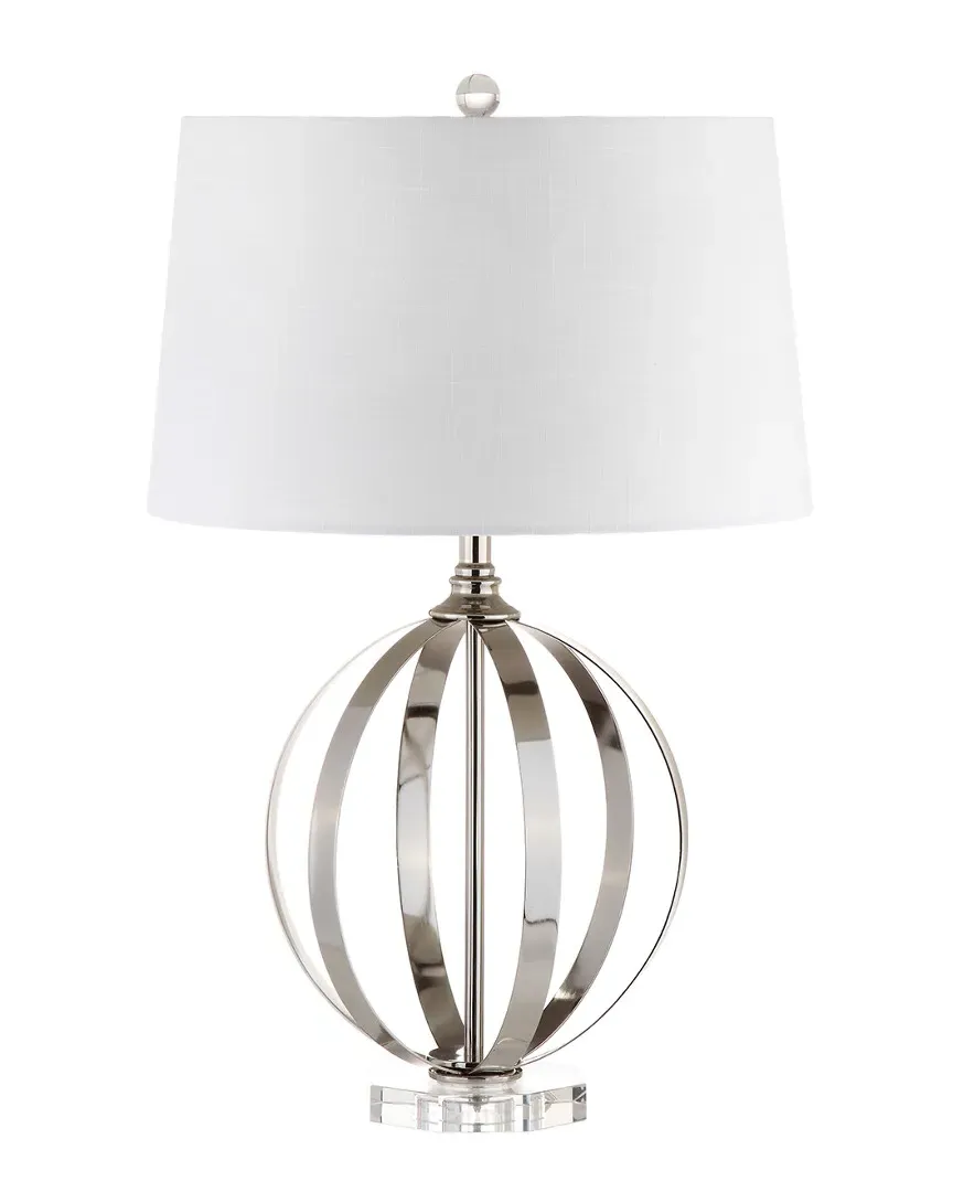 Logan 26in Metal Orb Table Lamp - Polished Nickel
