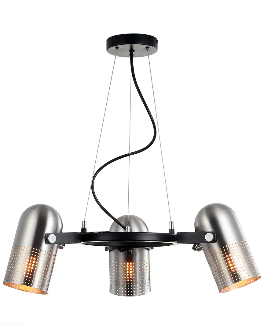 Loki 22in 3-Light Adjustable Metal LED Pendant - Brushed Nickel