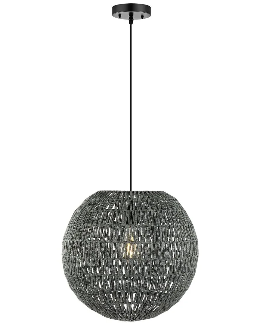 Luna Wicker Pendant Light - Grey image