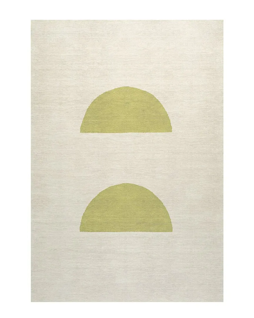Luola Geometric Machine-Washable Rug - Cream image
