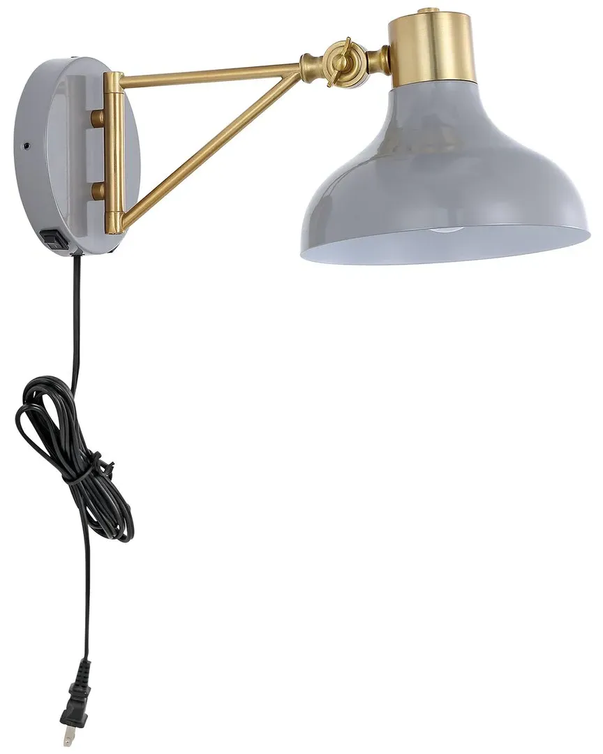 Lynn 15in USB Charging LED Sconce - Gray, Iron image