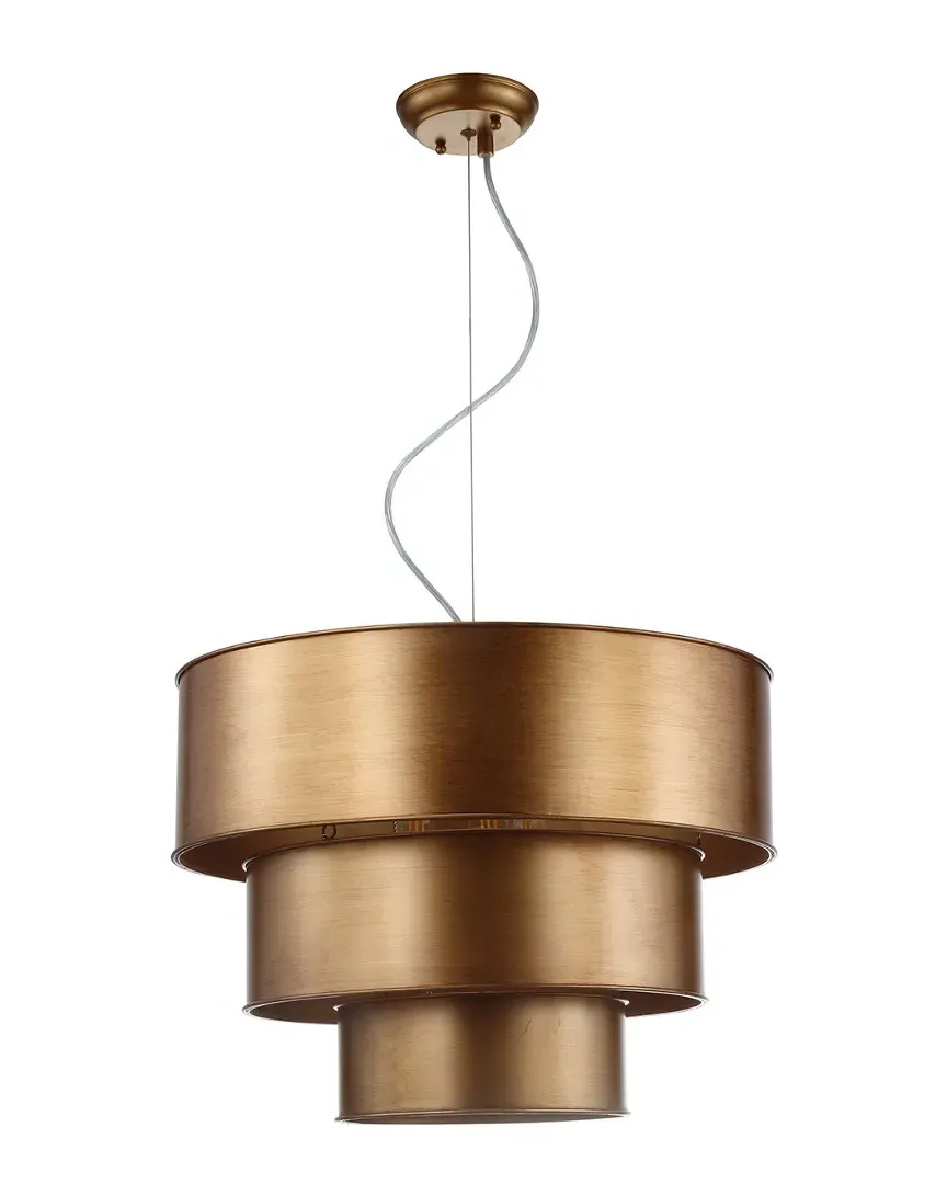 Lynn 21in 3-Tier Metal LED Pendant - Gold image