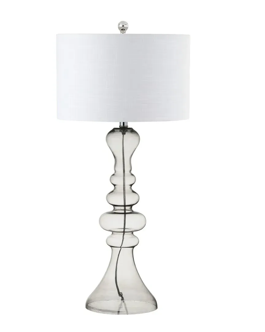 Madeline 35in Curved Glass Table Lamp - Chrome