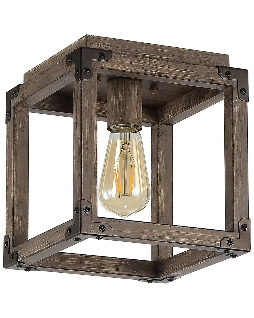 Magnolia 8in LED Flush Mount - Brown, Iron image