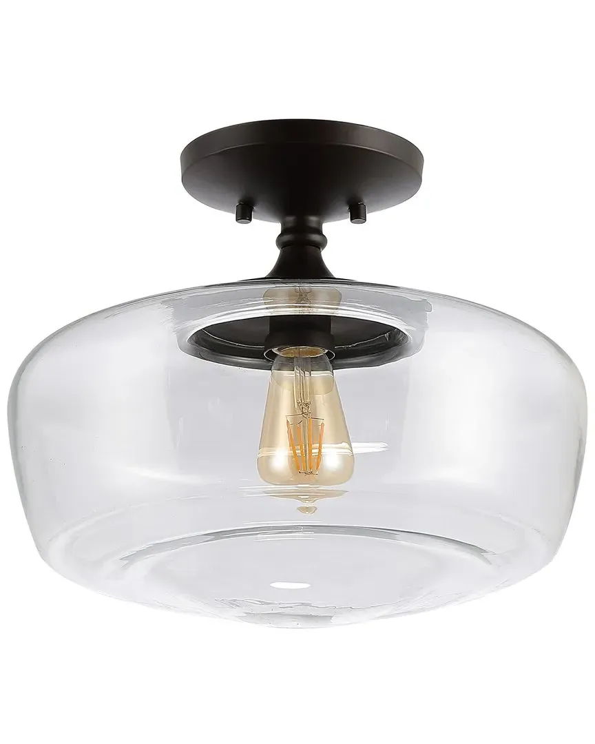 Marfa 14 Glass Iron Flush Mount - Bronze image