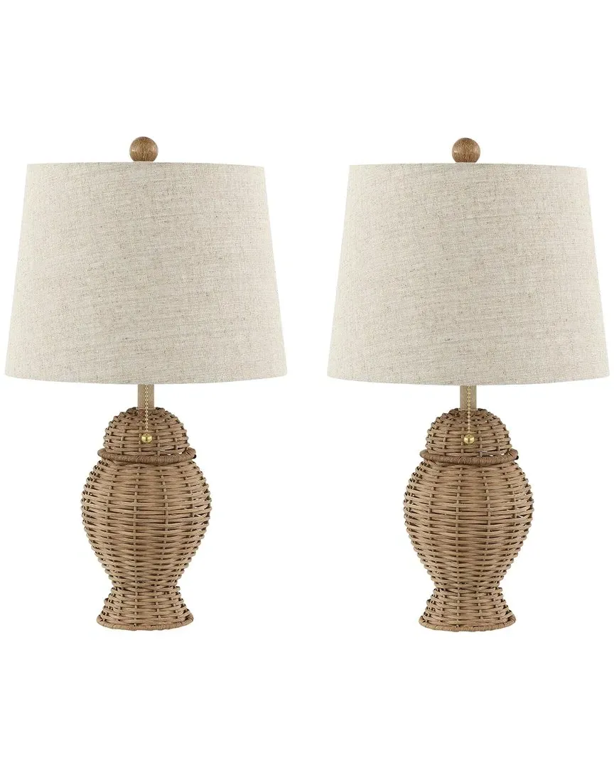 Margie Wicker 20.5in LED Table Lamp - Natural