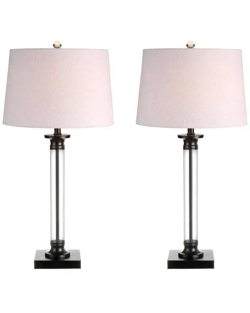 Mason Set of 2 Table Lamps - Black, Glass