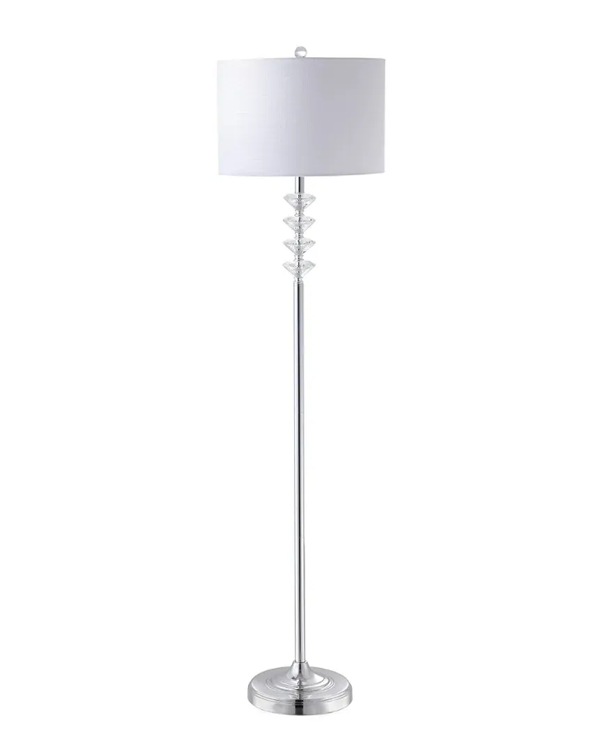 Mia 60.5in LED Floor Lamp - Chrome, Crystal