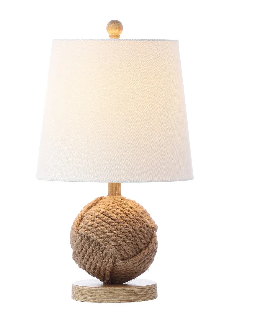 Monkey Fist 18in Rope Ball LED Table Lamp - Natural image