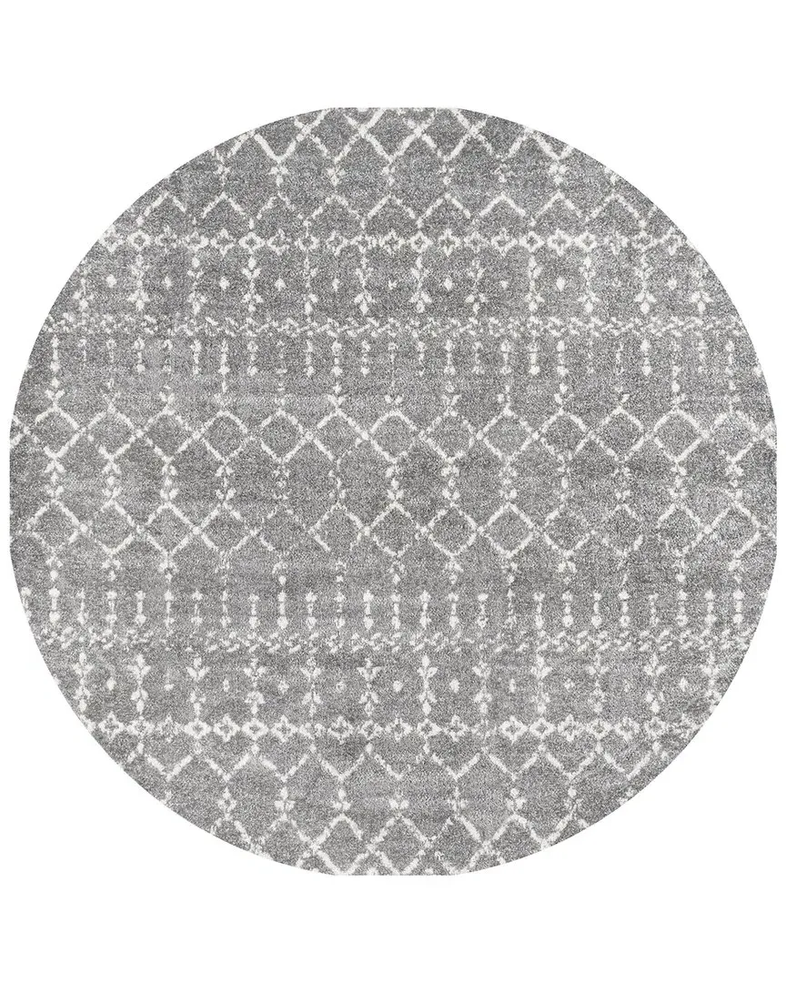 Moroccan Hype Diamond Area Rug - Gray, Polypropylene