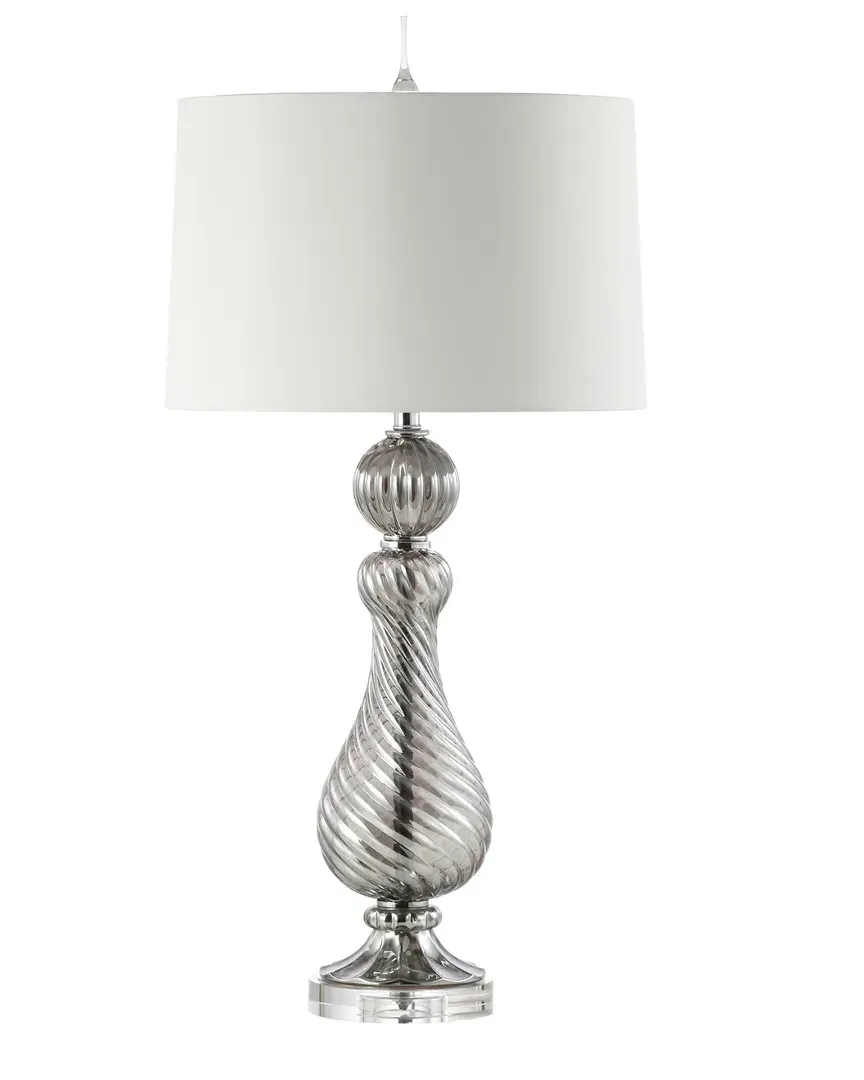 Murano 32in Swirled Crystal LED Table Lamp - Gray image
