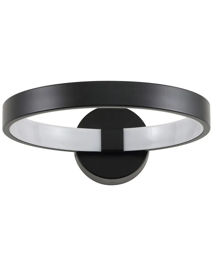 Nathaniel 12.25in Dimmable LED Metal Wall Sconce - Black image