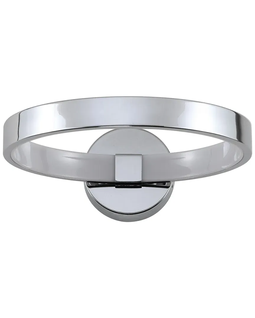 Nathaniel 12.25in Dimmable LED Metal Wall Sconce - Chrome