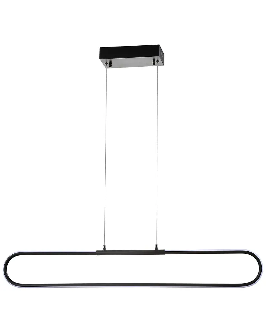 Ned 39in Dimmable LED Metal Linear Pendant - Black image