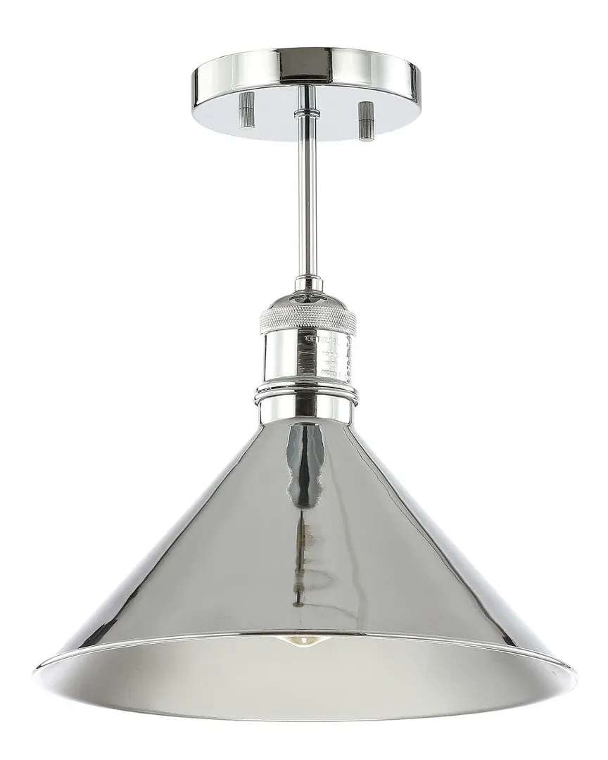 Nick 11in Metal LED Semi-Flush Mount - Chrome