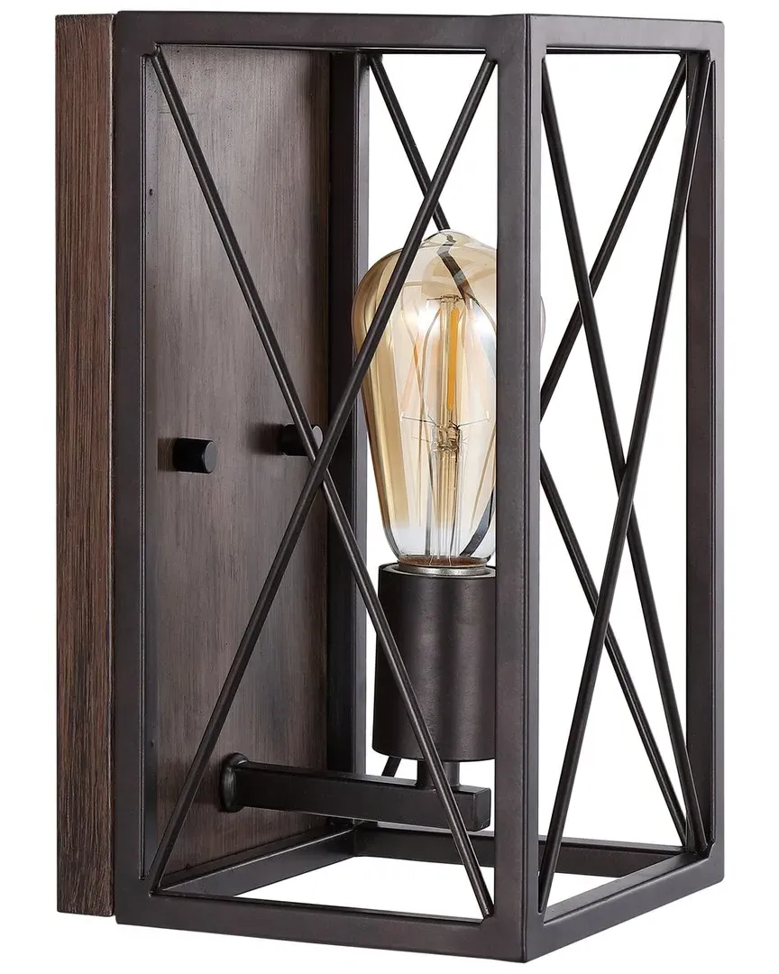 Norris X-Frame LED Wall Sconce - Bronze image