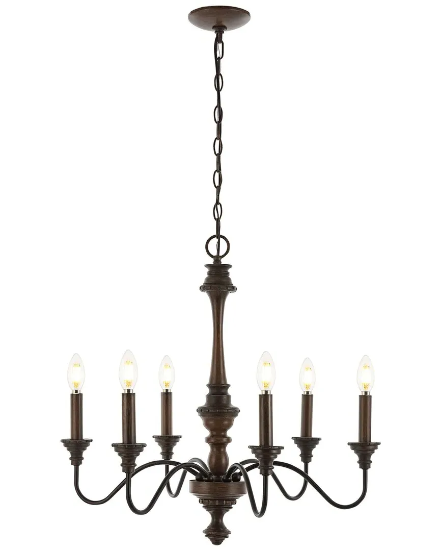 Oakley 6-Light Chandelier - Brown, Iron