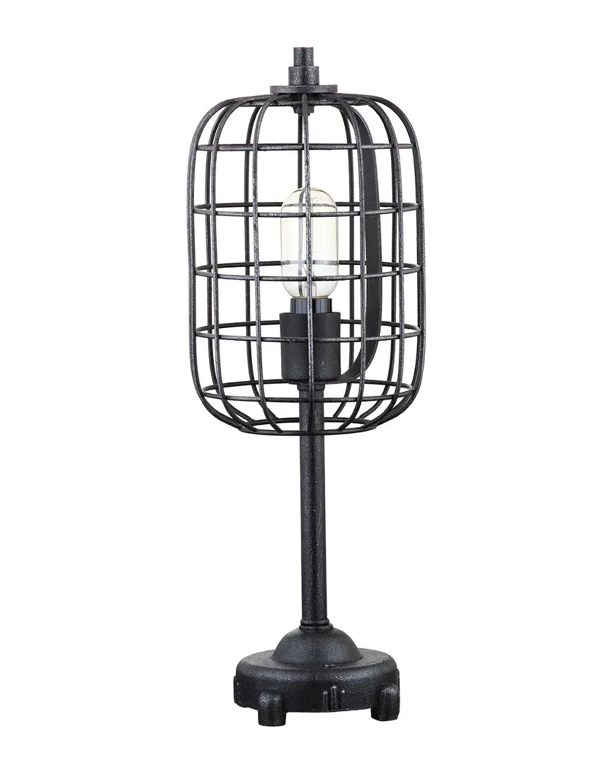 Odette Industrial Metal Table Lamp - Black, Silver image