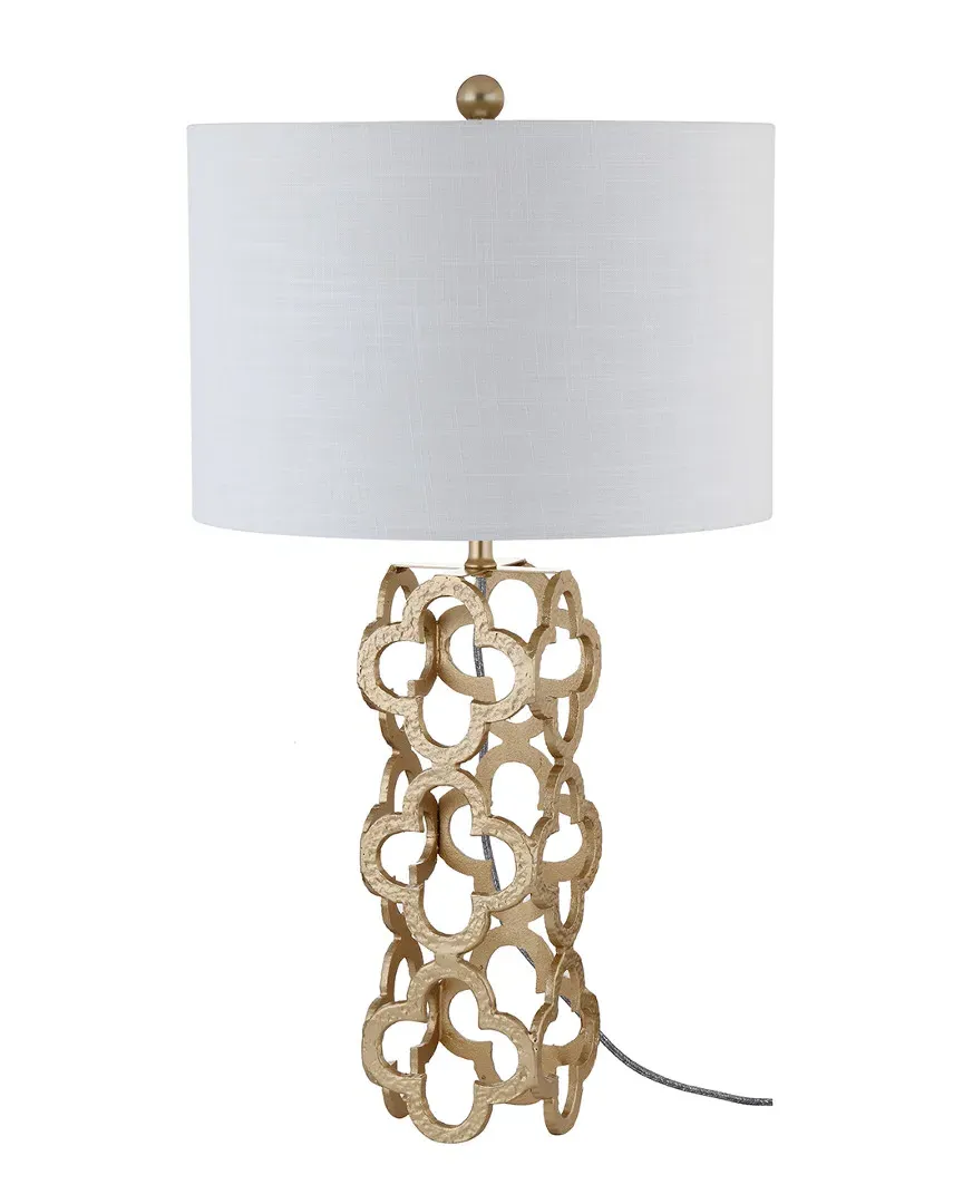 Oliver Quatrefoil Table Lamp - Gold, Metal