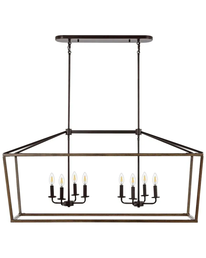 Oriana 8 Light LED Pendant - Bronze, Wood image