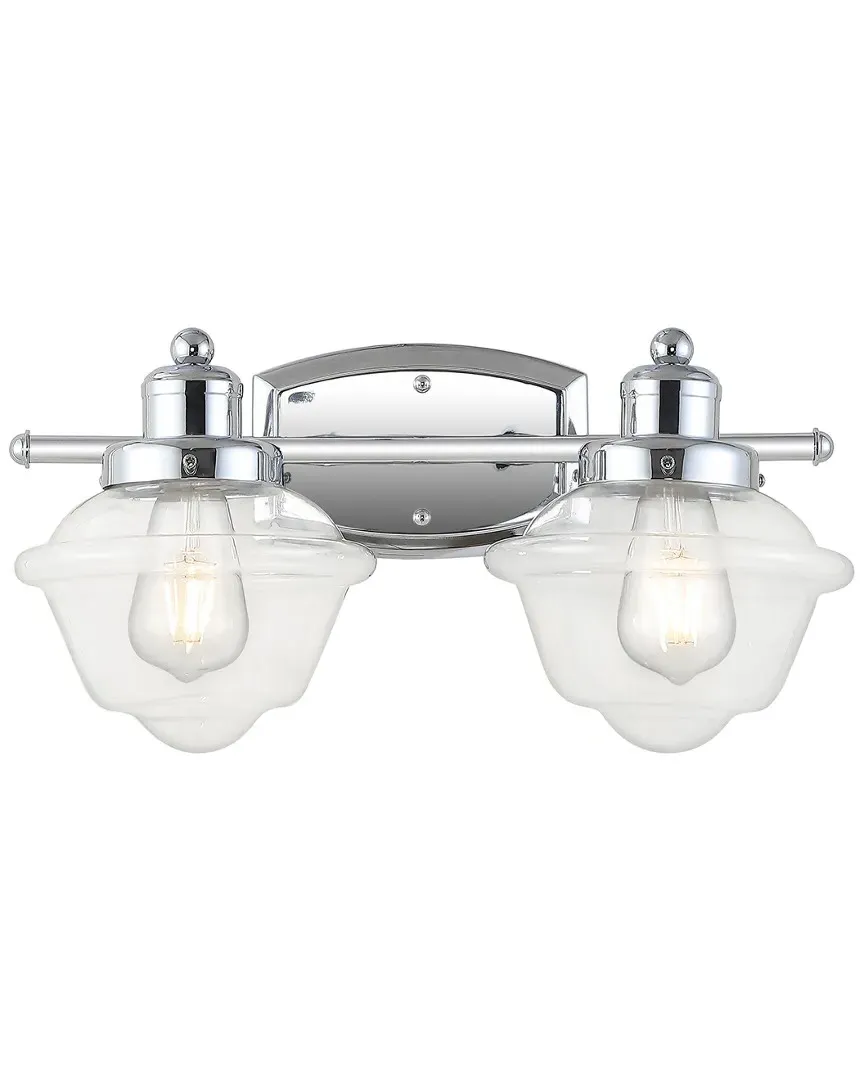 Orleans 2-Light Schoolhouse LED Vanity Light - Chrome, Iron image