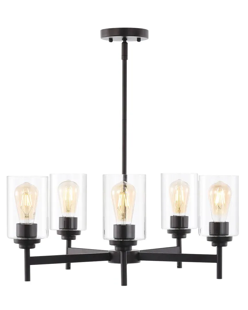 Orpheus 5-Light Cylinder LED Chandelier - Bronze image