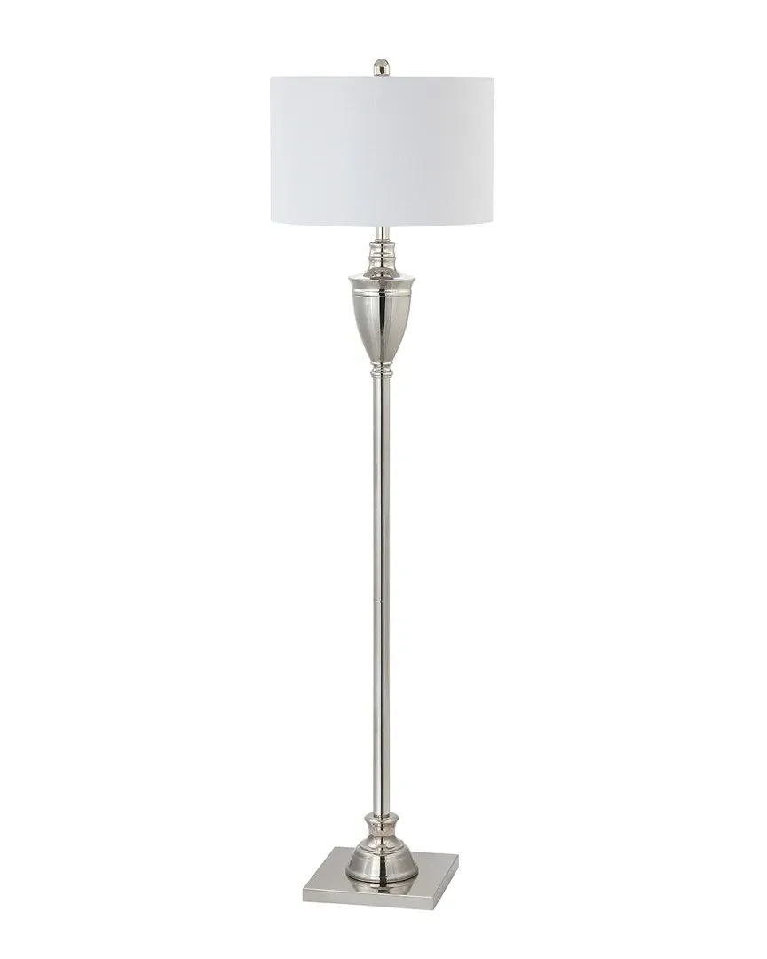 Othello 62in Floor Lamp - Nickel, Linen image