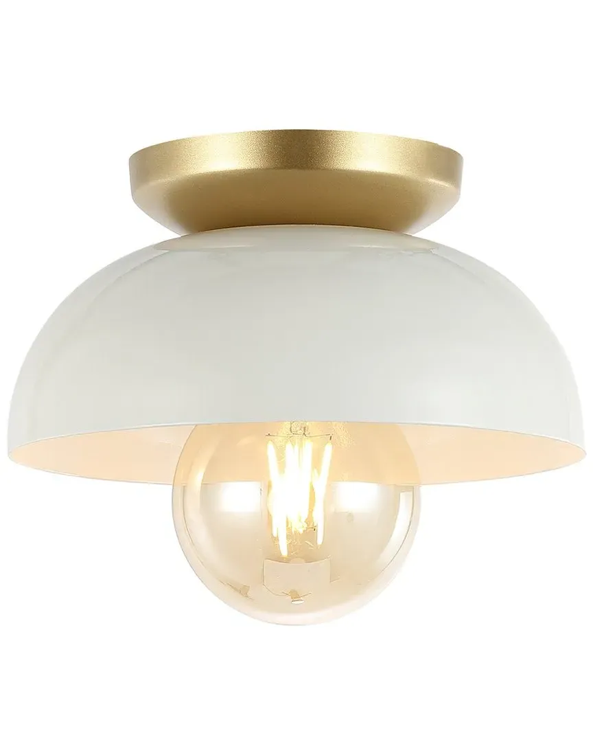 Paulina Flush Mount Light - White, Metal