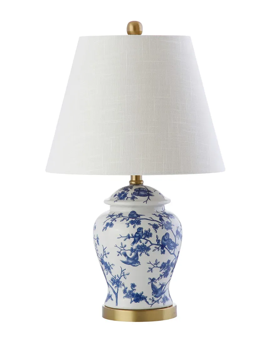Penelope 22in Chinoiserie LED Table Lamp - Blue, White