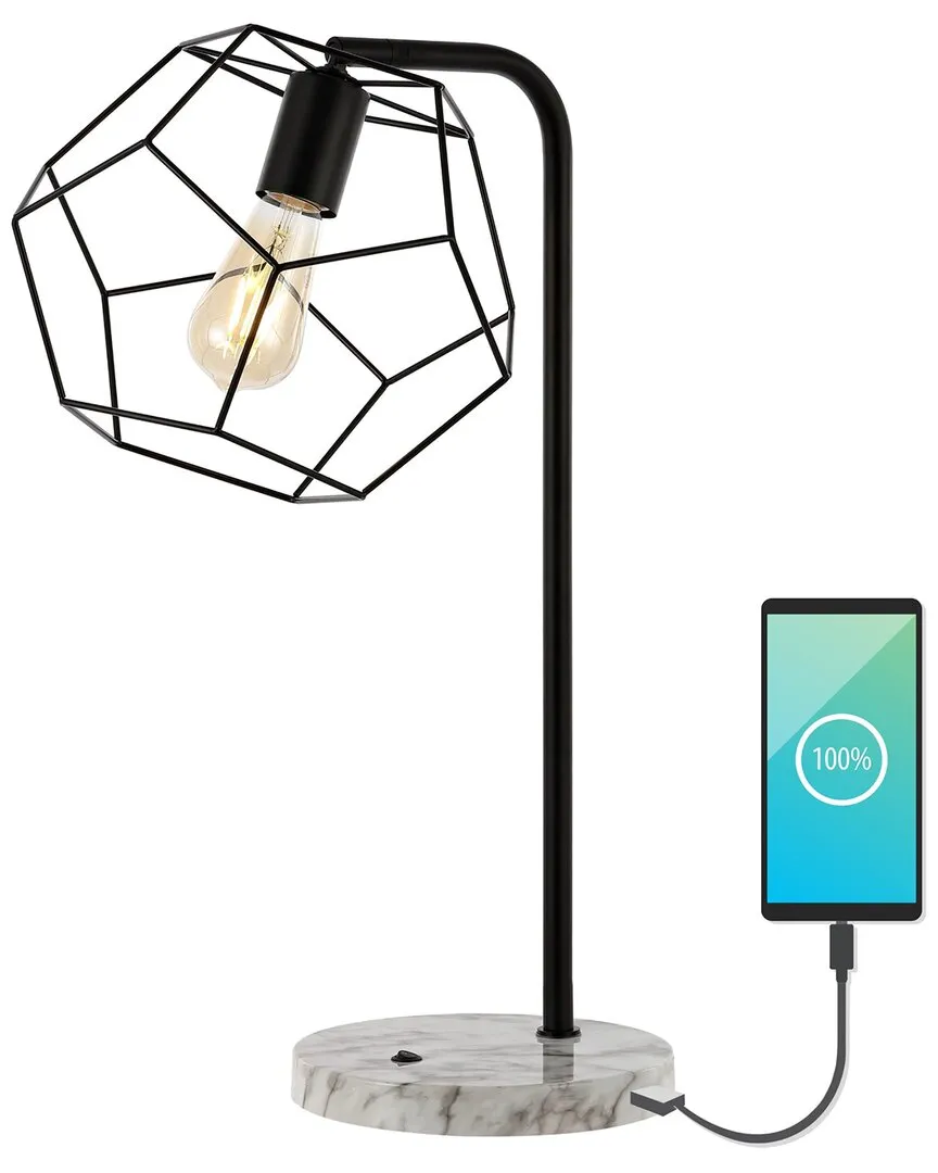 Penta Task Lamp - White Marble, Metal image