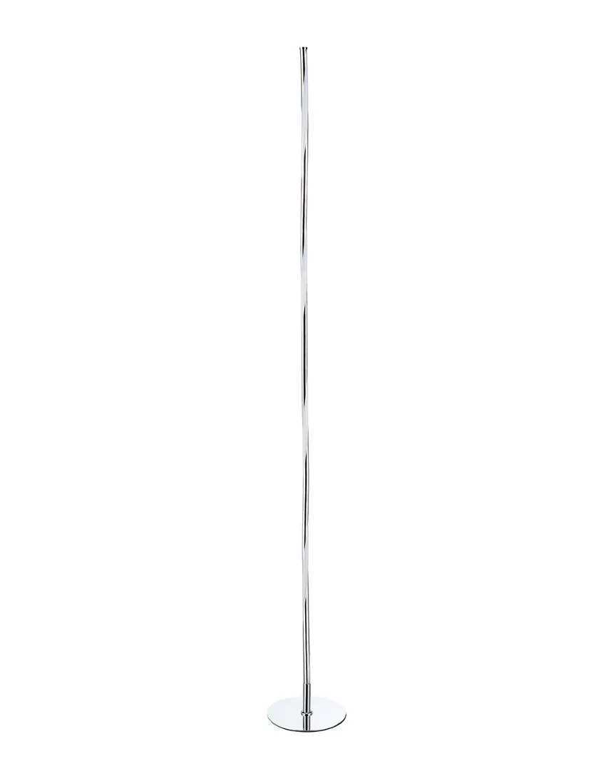 Pilar 63.75in LED Integrated Floor Lamp - Chrome, Metal