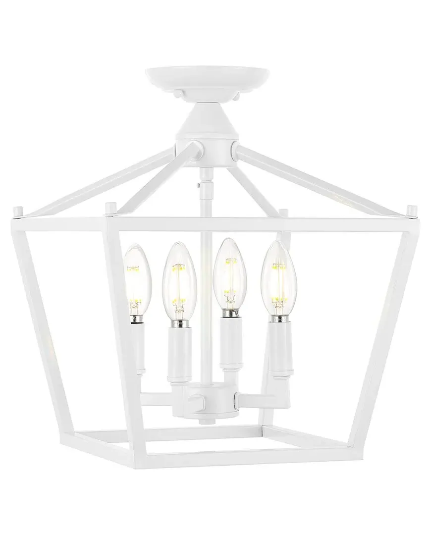 Plains Semi Flush Mount Light - White image