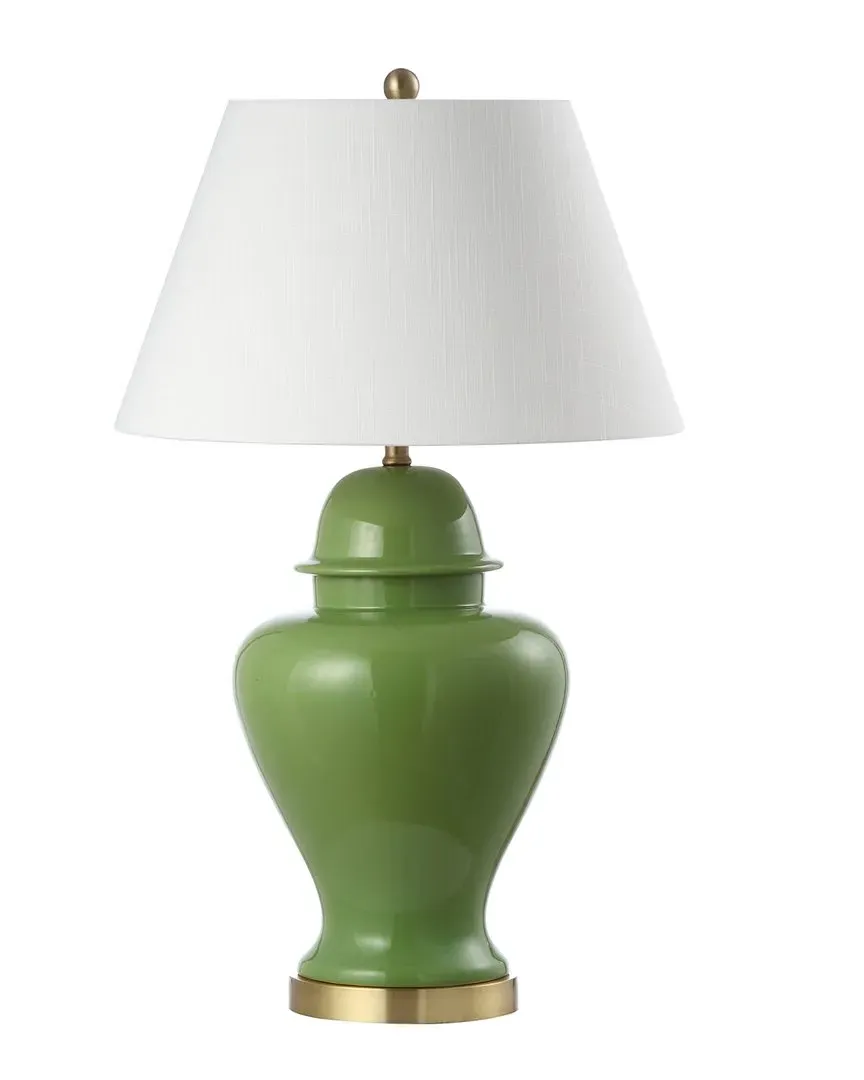 Sagwa 33 Ceramic Table Lamp with LED - Green, Ceramic image