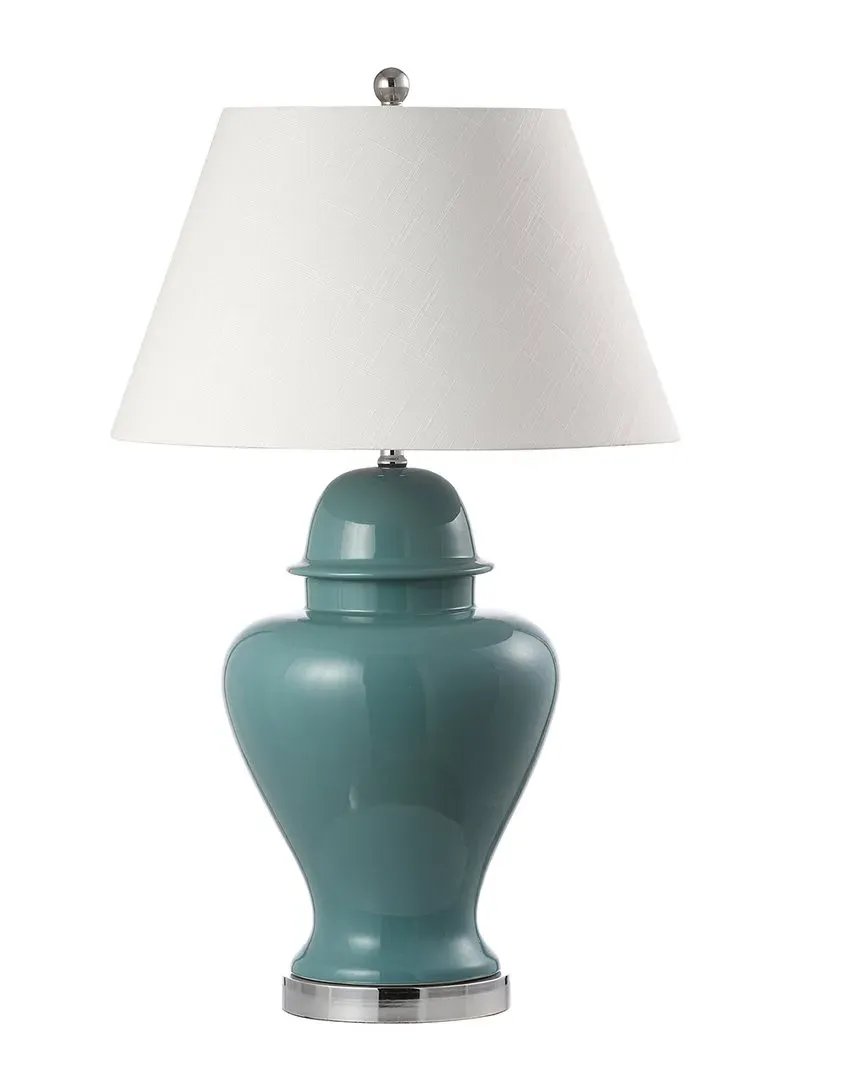 Sagwa 33 Ceramic Table Lamp with LED - Teal, Ceramic