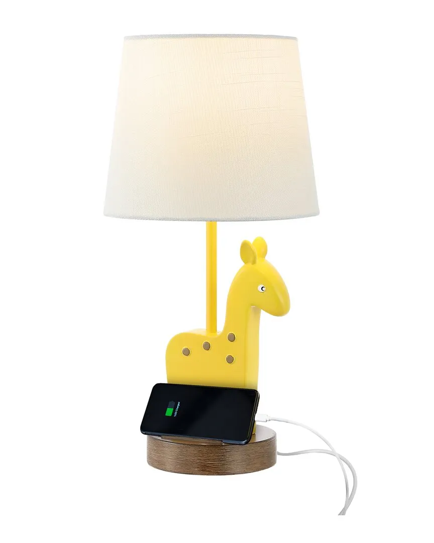 Sahara Giraffe LED Table Lamp with USB Port - Yellow image