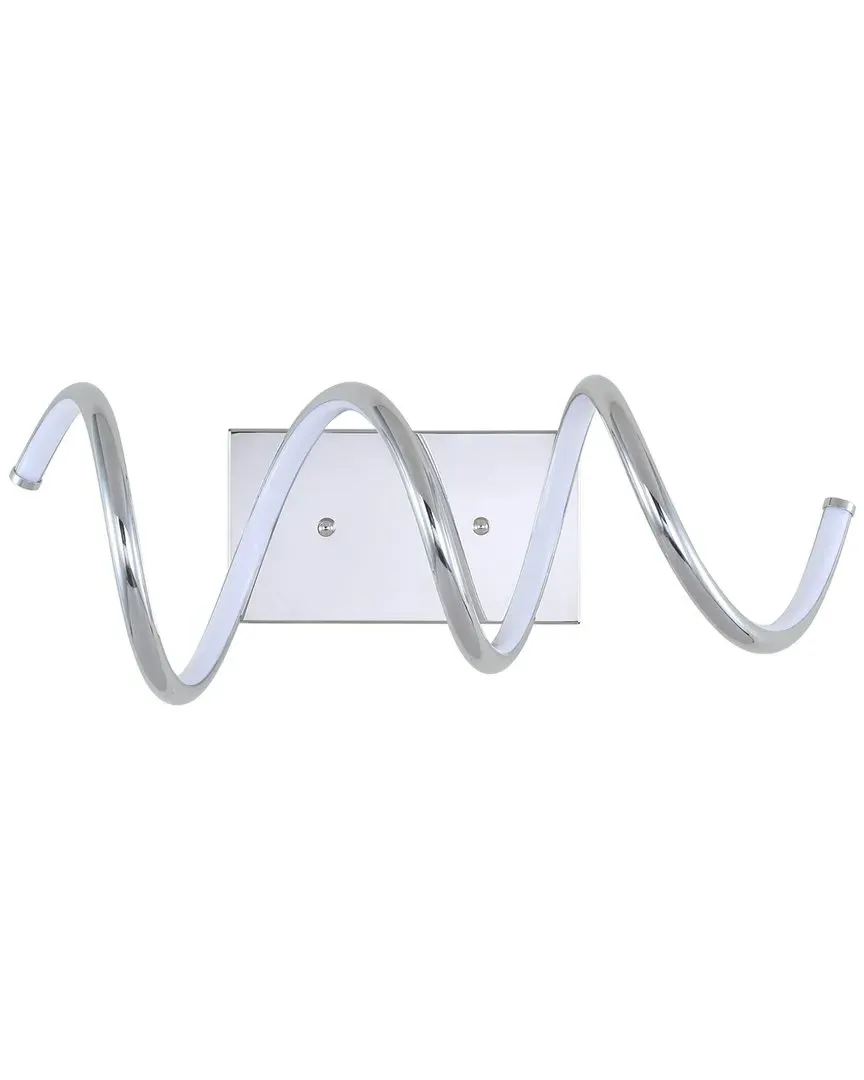 Scribble 7in Integrated LED Vanity Light Sconce - Chrome