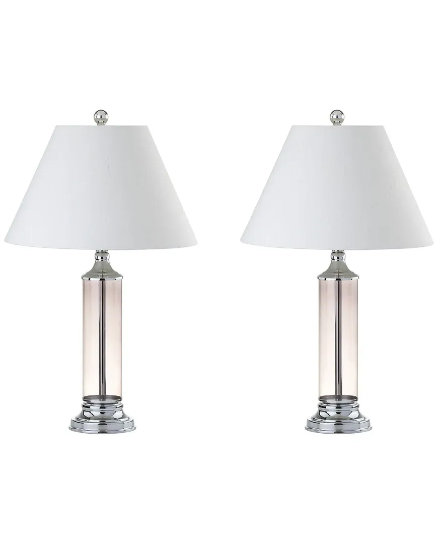Set of 2 29in Astor Table Lamps - Grey, Glass image
