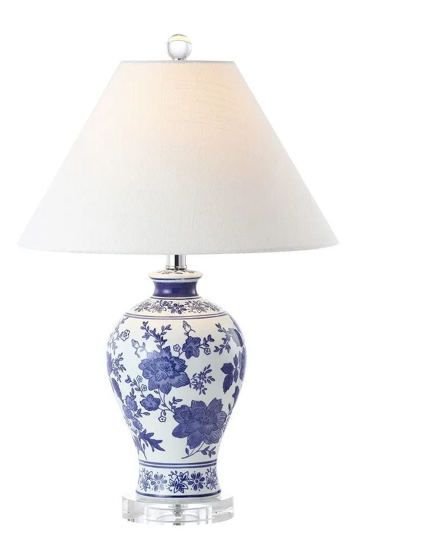 Song Chinoiserie Floral LED Table Lamp - Blue, White