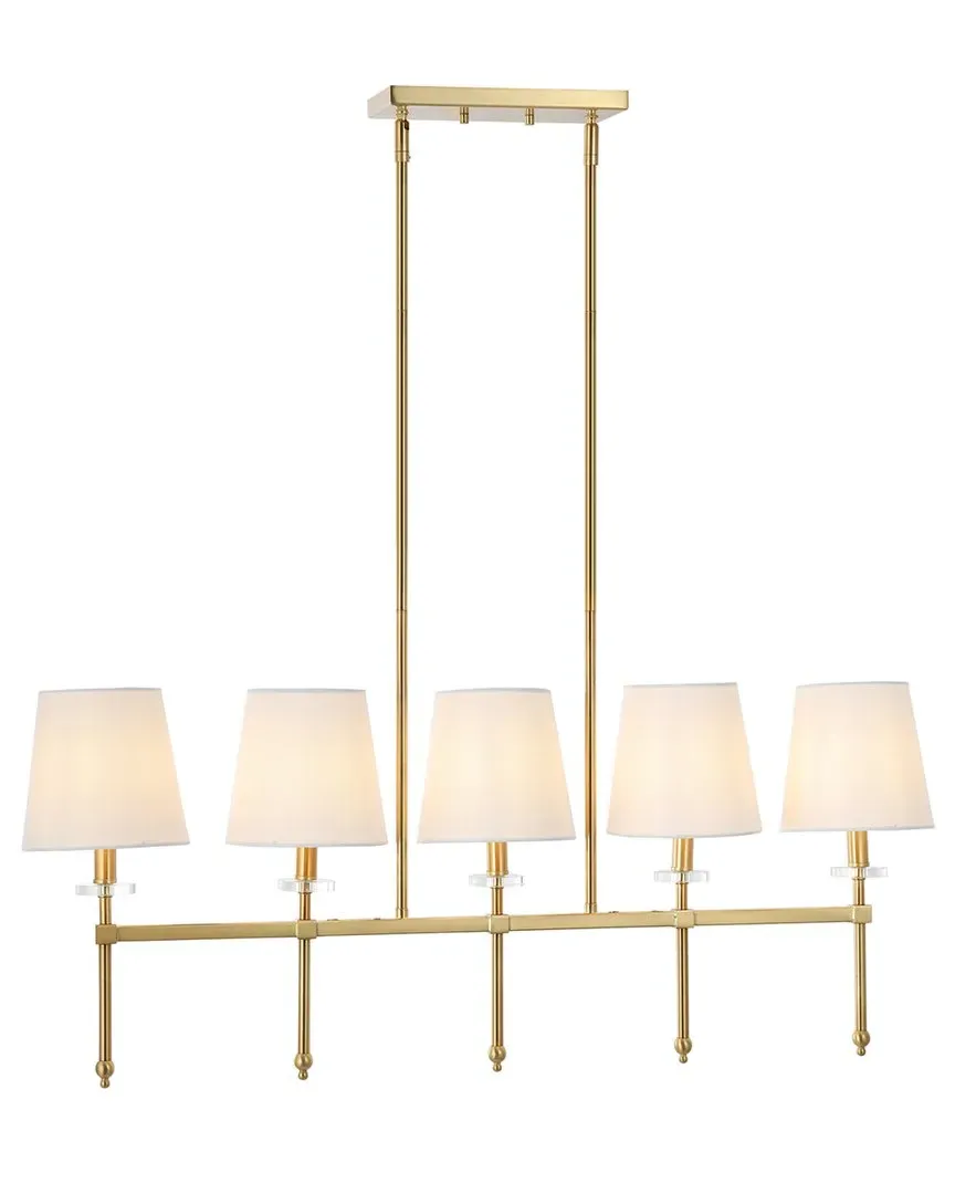 Sophie 5-Light Linear LED Pendant - Gold, Iron