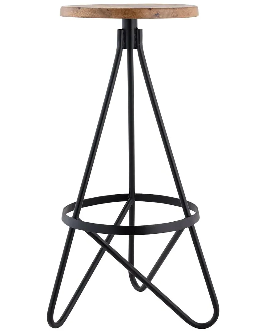 Spiroa Circular Bar Stool - Brown, Wood