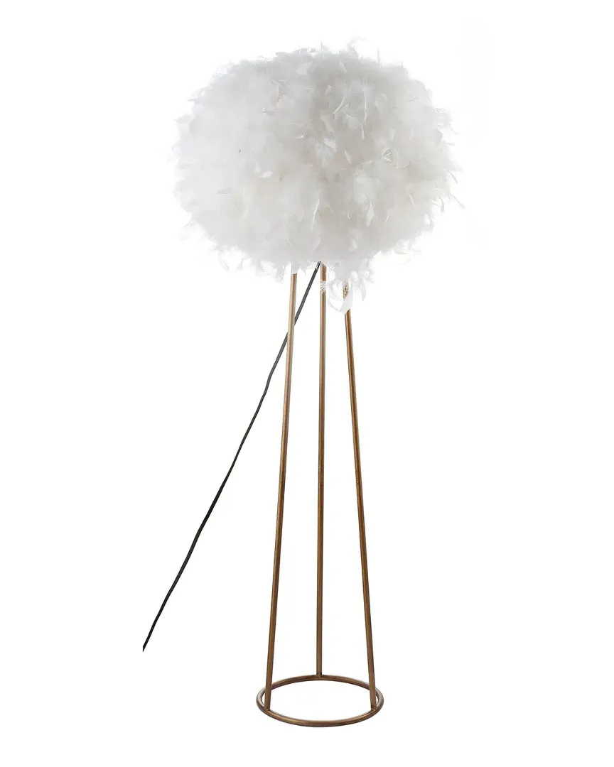 Stork 52in Feather LED Floor Lamp - Gold