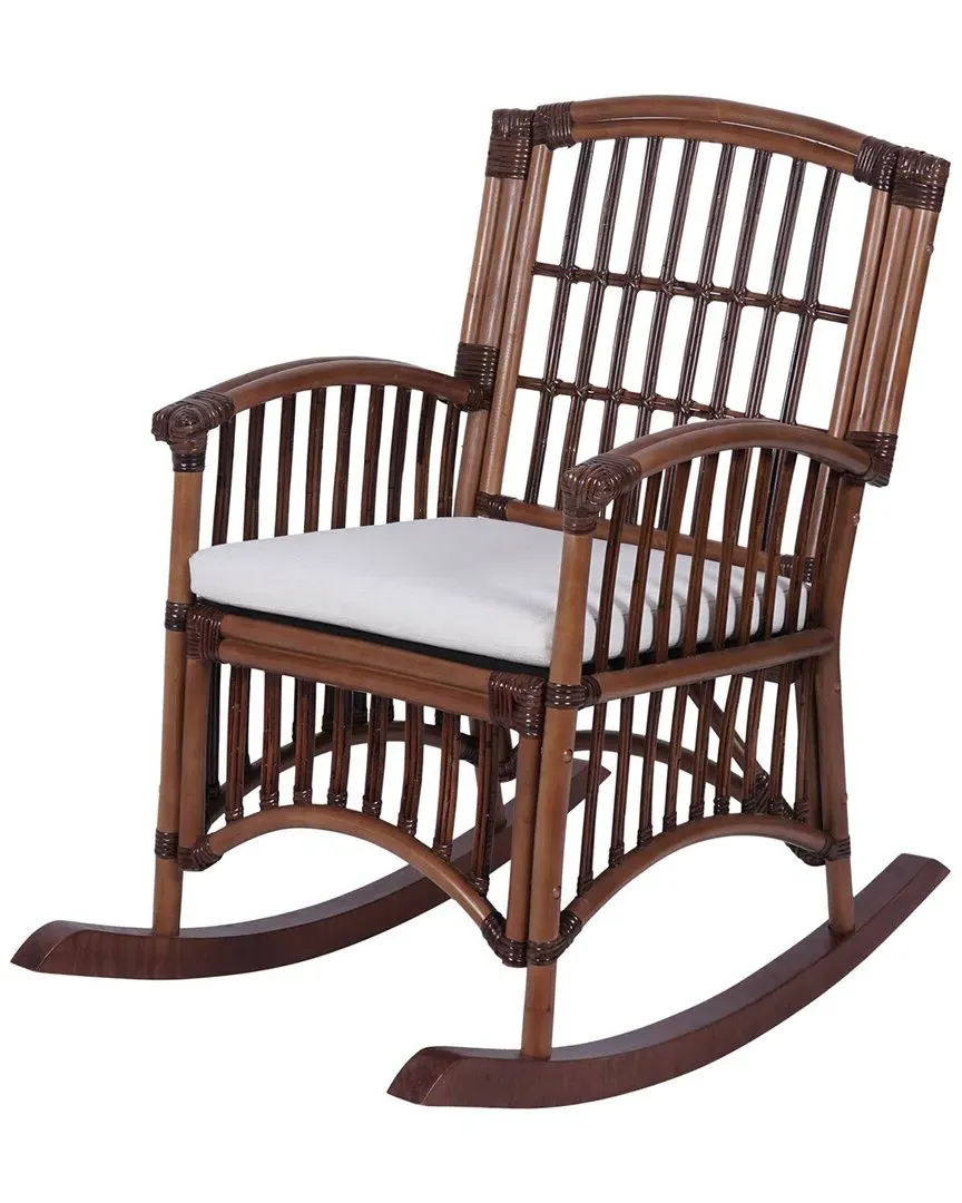 Swayze Woven Rocking Chair with Cushion - Brown, Rattan image