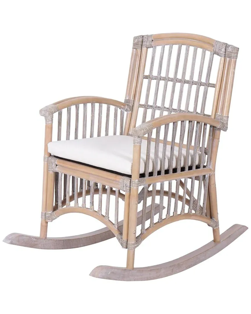 Swayze Woven Rocking Chair with Cushion - Grey, Rattan
