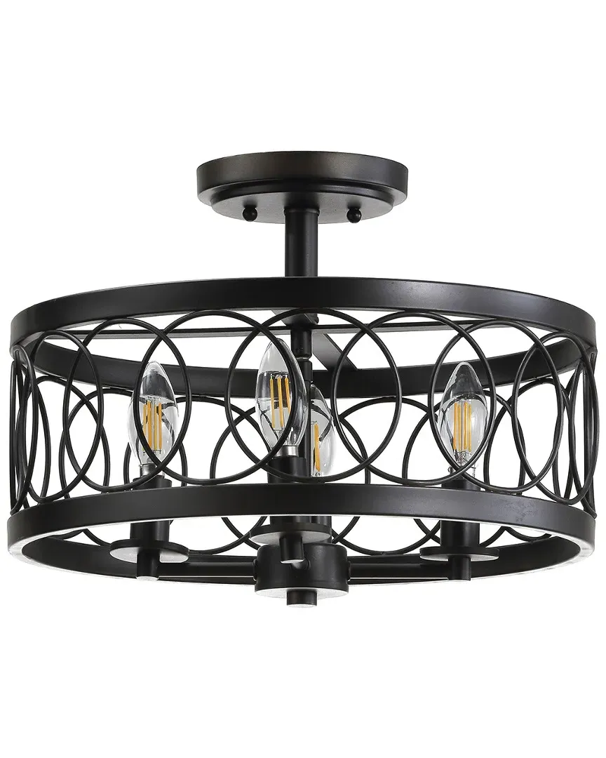 Sylvain 15.5in LED Semi-Flush Mount - Oil Rubbed Bronze